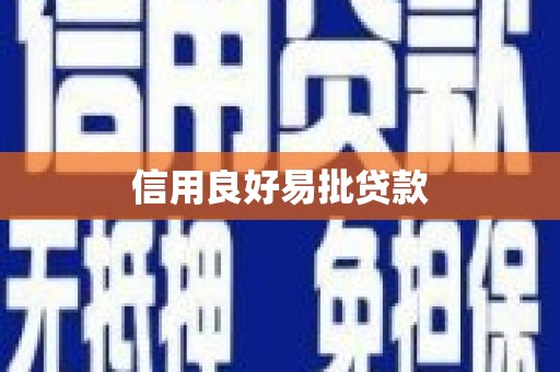 庐江信用良好易批贷款