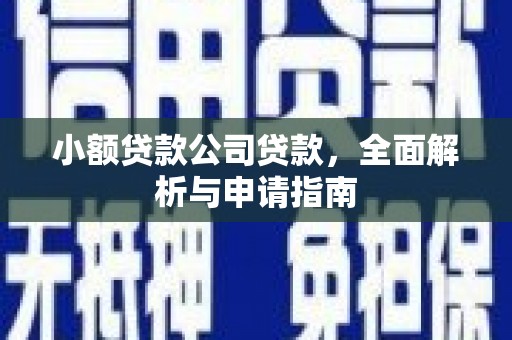 庐江小额贷款公司贷款，全面解析与申请指南