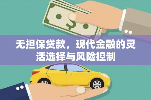 庐江无担保贷款，现代金融的灵活选择与风险控制