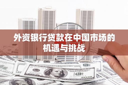 庐江外资银行贷款在中国市场的机遇与挑战