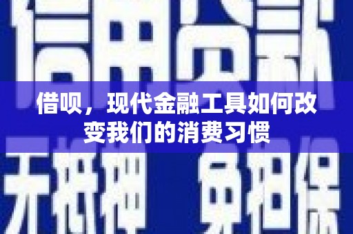庐江借呗，现代金融工具如何改变我们的消费习惯