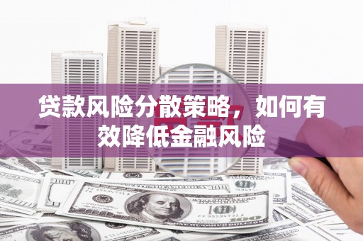 庐江贷款风险分散策略，如何有效降低金融风险