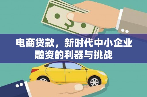 庐江电商贷款，新时代中小企业融资的利器与挑战