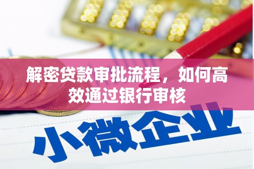 庐江解密贷款审批流程，如何高效通过银行审核