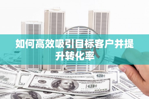 庐江如何高效吸引目标客户并提升转化率