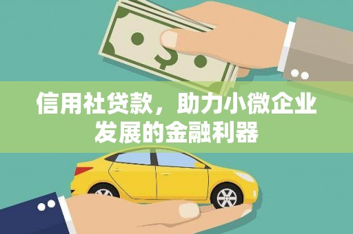 庐江信用社贷款，助力小微企业发展的金融利器