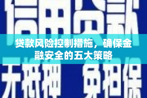 庐江贷款风险控制措施，确保金融安全的五大策略