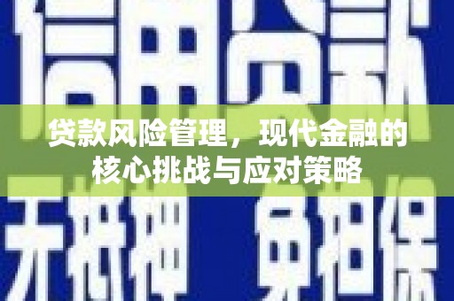 庐江贷款风险管理，现代金融的核心挑战与应对策略