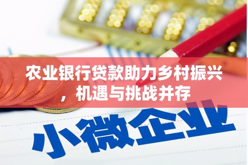 庐江农业银行贷款助力乡村振兴，机遇与挑战并存