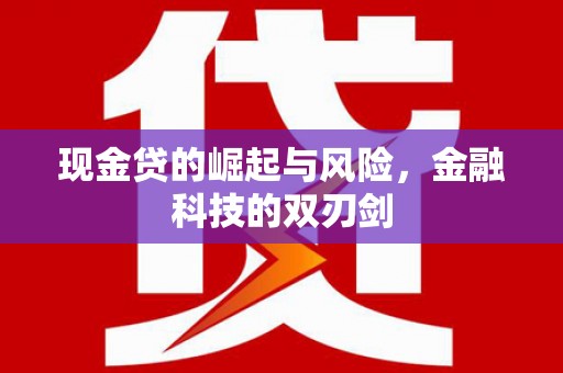 庐江现金贷的崛起与风险，金融科技的双刃剑