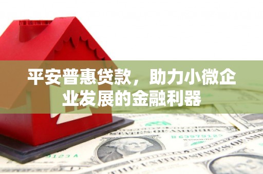 庐江平安普惠贷款，助力小微企业发展的金融利器