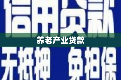 庐江养老产业贷款